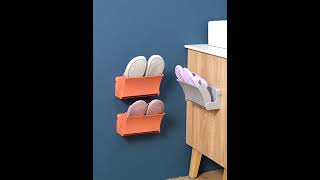 Nástenný nalepovací skladací botník - šedý