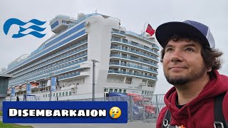 Ruby Princess Alaskan cruise, Day-12. Disembarking the Ruby Princess in San Francisco 