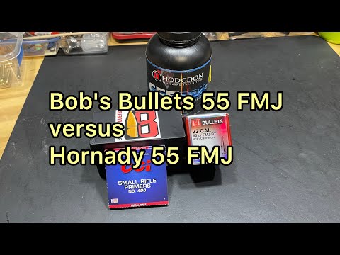 Bob’s Bullets 55FMJ versus Hornady 55FMJ using CFE223￼