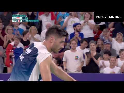 Crazy match point Badminton Jeux Olympiques - JO Olympic Games - POPOV vs GINTING