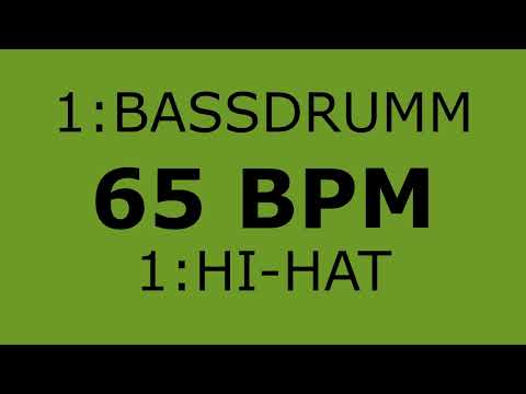 65 BPM Metronome bassdrum + Hi-Hat 1:1