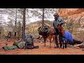 Pack Goats Dogs Backpacking Stormy Desert Tarp Camping Firebox Stove BOX POT One Pot Meals