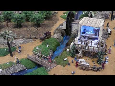 River scene with water wheel in Bethlehem