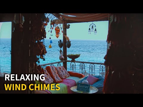 Wind Chimes and Ocean Waves at Amazing Seaside Landscape for Relaxation