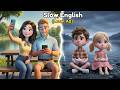 Mom Dad LOVE Their PHONES More Than US Slow English Story A2 Level