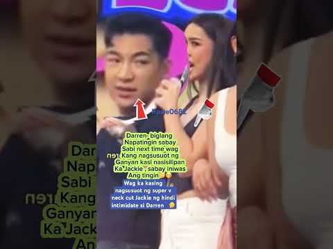 Darren Espanto na feel un comfortable to Jackie Gonzaga🤔#celebrity #actor #showbiz #rowe0682