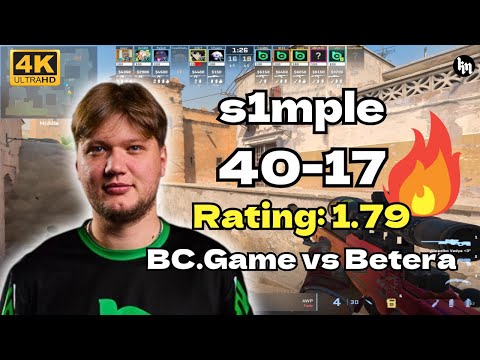s1mple (40-17) Rating: 1.79 BC. GAME vs Betera (Dust2) | Aug 14, 2025 | CS2 POV/DEMO