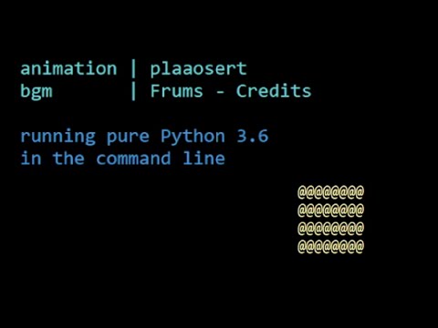 Frums - Credits EX: Original animation in command line