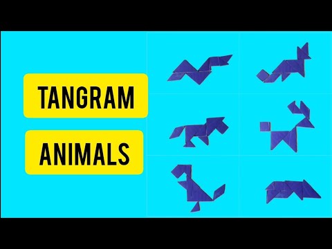Learn Tangram animals | Lion, Deer, Fox, Dinosaur, Snake, Pig | Tangram puzzle | Playful DNA