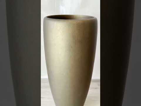 Pflanzkübel XELA Fiberglas 34x92 cm Gold