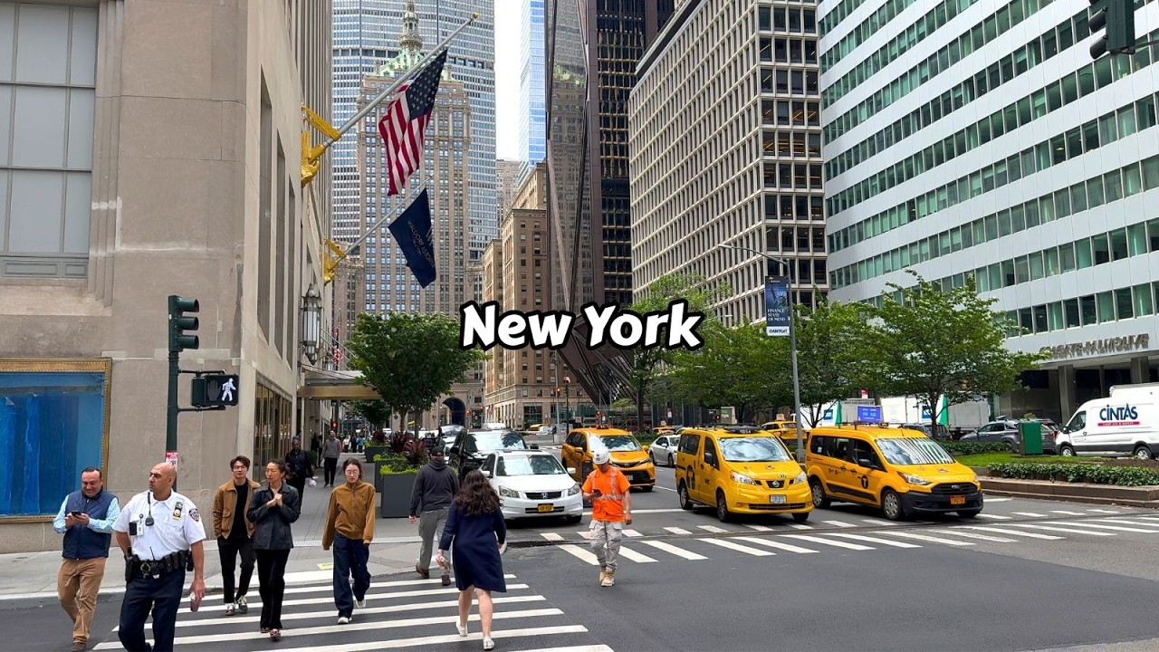 NYC Travel Walk 5th Avenue Park Ave Dimond District & Times Square