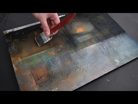 Einfache abstrakte Acrylmaltechniken - abstrakte Malerei - Schichtung - abstraktes Acrylgemälde