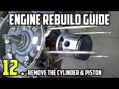 Remove the cylinder and piston  - Vespa LML Engine rebuild tutorial Part 12