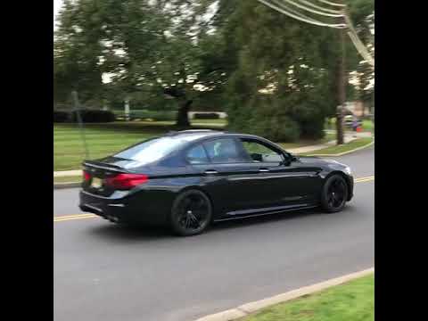 BMW F90 M5 Akrapovic evolution exhaust + Keller Performance primary & secondary downpipes fly by