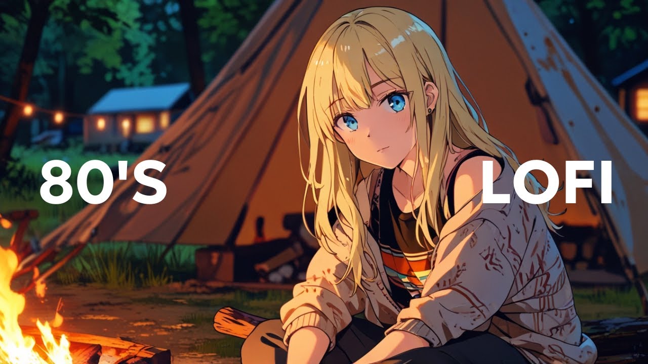 Playlist 80s Lofi Chill Hiphop Beats 🎧💜 Campfire Nights I Study, Work, Sleep