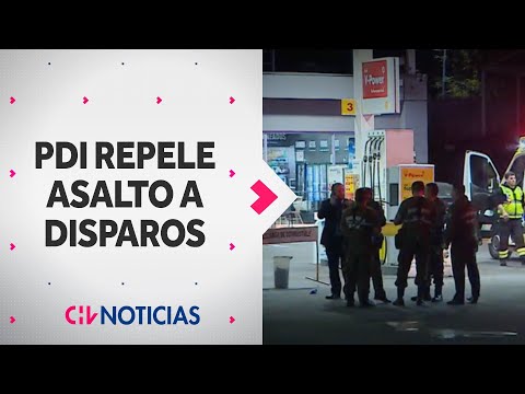 PDI BALEÓ A 3 DELINCUENTES durante asalto en servicentro de San Bernardo - CHV Noticias
