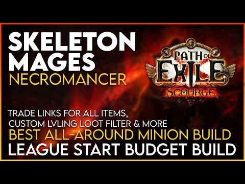 Skeleton Mages League Starter Build Guide for 3.16 Scourge League! Trade Links to all Gear!