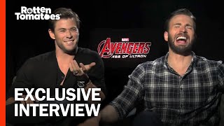 Avengers: Age of Ultron Stars Swap Costumes & Characters - Chris Evans & Chris Hemsworth