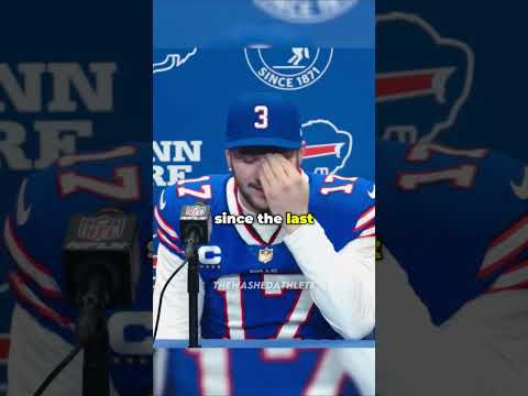 Josh Allen was emotional after Nyheim Hines 2 kickoff return TDs for Damar Hamlin 🥺 #shorts