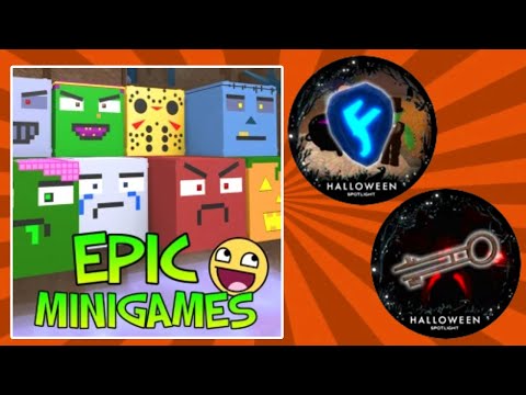 [EVENT] How to Get Epic Minigames Easy Rune & Hard Key Badges in Halloween Spotlight Roblox