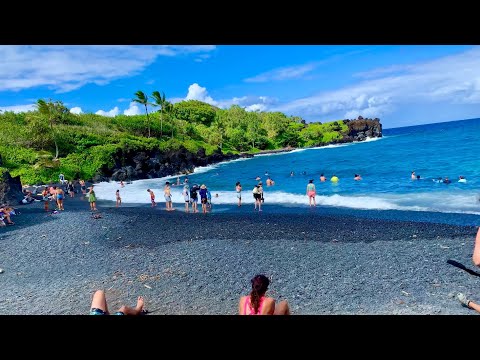 Black Sand Beach Maui Waianapanapa State Park Sunday 8/14/2022 travel day 9
