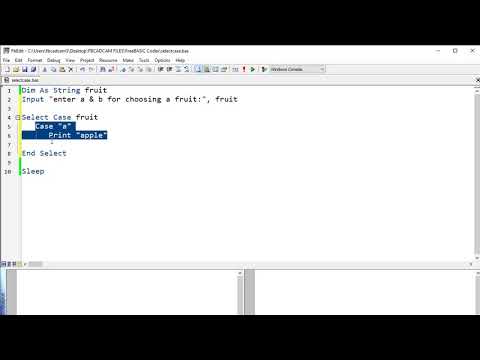 Fbcadcam Tutorial Select Case Statement Freebasic 4