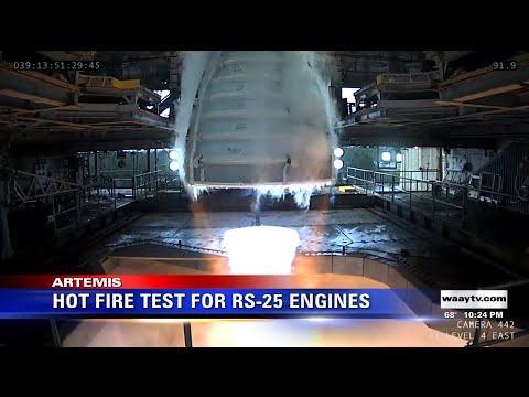 Hot Fire Test for RS-25 Engines