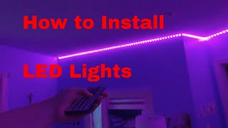 How to Install LED Strip Lights on your Wall!
