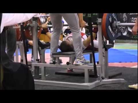 Sergey Fedosienko (RUS, -59kg) 170.5kg/375lb Bench Press Unofficial WR