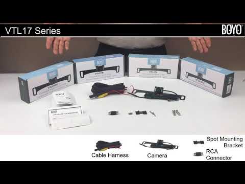 BOYO VTL17IR VTL17IRTJ VTL17L VTL17LTJ License Plated Mounted Concealed Backup Cameras