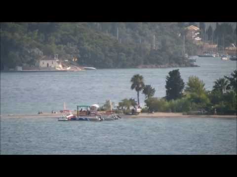 Lefkada: View of Nidri from Perigiali. Greece. August 2013. HD