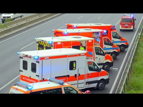 [SCHWERER UNFALL MIT VIELEN VERLETZTEN AUF DER A3] - 5 Autos beteiligt | 8 Verletzte | Vollsperrung