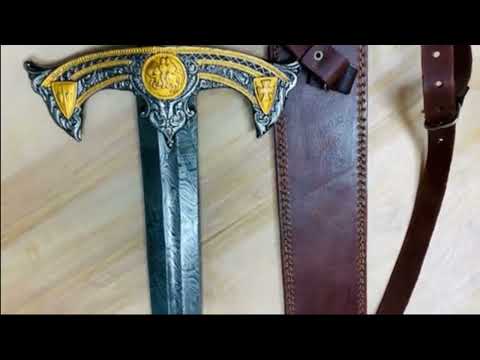 Knights Templar Medieval King Arthur Historical Sword With Leather Sheath/cover, Ceremonial Sword