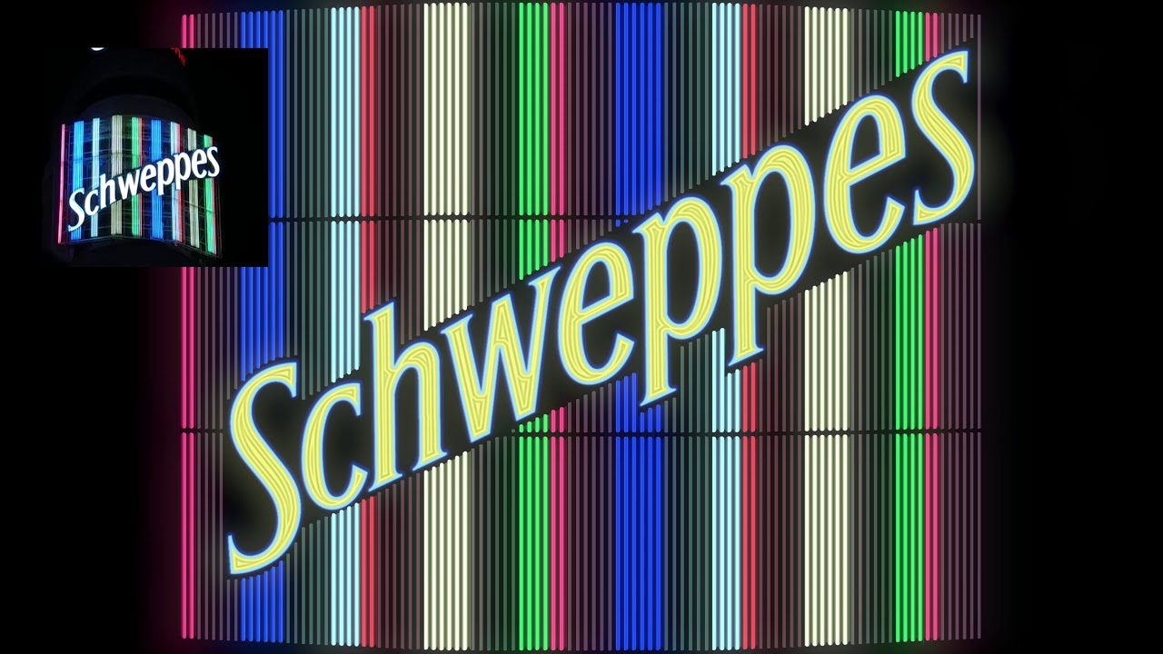 COMPARATIVA: Neón Schewppes in Pza. Callao Madrid, Gran Vía