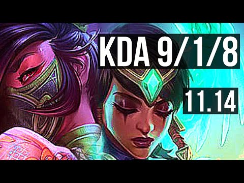 AKALI vs KARMA (TOP) | 9/1/8, 300+ games, Dominating | EUW Grandmaster | v11.14