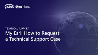 My Esri: How to Request a Technical Support Case