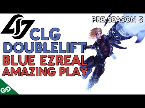 CLG Doublelift Blue Ezreal Amazing Play - Pre Season 5 NA Solo Queue