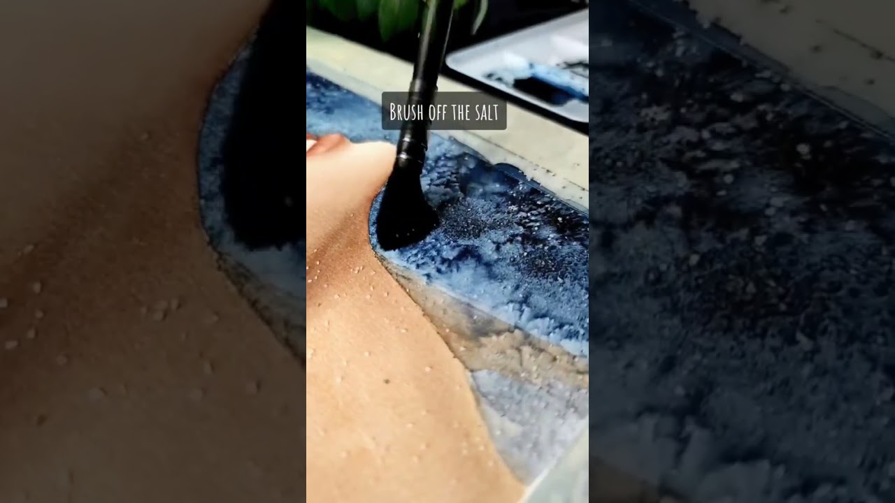 Watercolor and salt technique tutorial