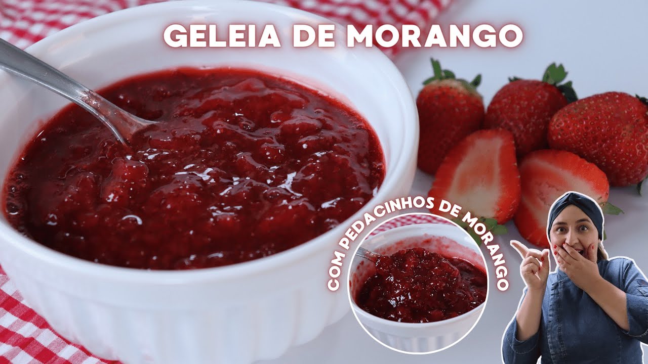 GELEIA DE MORANGO PARA RECHEIO DE BOLOS E SOBREMESAS | Super fácil de fazer
