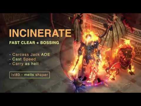 InSANErate Speedster w/ ES leech + Carcass AOE