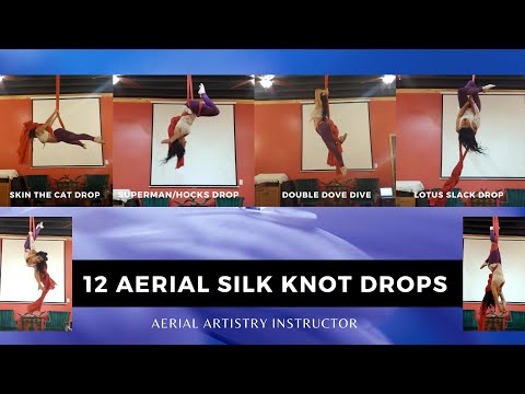 12 Aerial Silk Knot Drops / Aerial Hammock Drops / Aerial Sling Drops | Aerial Artistry Instructor