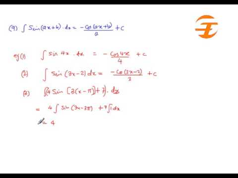 Integration of sine function