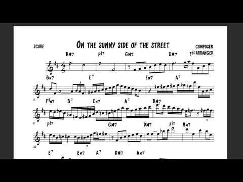 onthe sunny side of street sonny stitt Transcription