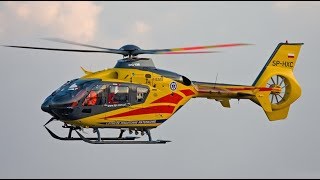 Centrum Zdrowia Dziecka w Warszawie - lądowanie i start helikoptera ratowniczego