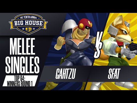 Gahtzu vs SFAT - Melee Singles Top 64: WR1 - The Big House 10 | Cpt Falcon vs Fox