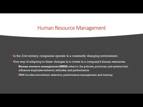 The Training Context - Human Resource Management