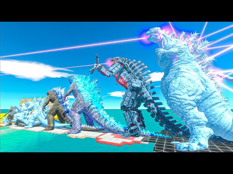 Evolution of ICE Godzilla Size Comparison vs Lava Itself - Animal Revolt Battle Simulator