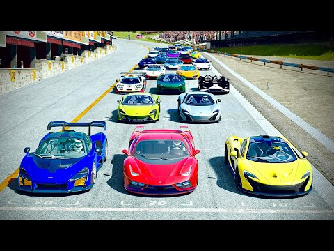 Ferrari 7X Design GTO Vision vs McLaren Hypercars at Laguna Seca