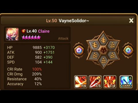 CLAIRE REVIEW (Fire Battle Angel): Comps, Dano, Runas e Artefatos