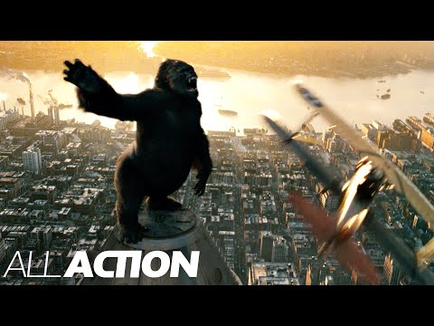 Battle On The Empire State Building | King Kong | All Action